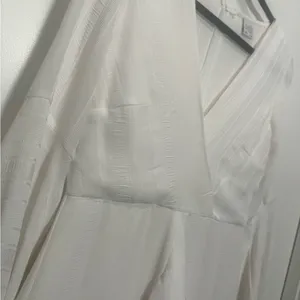 Kerry Layered Balloon Sleeve Dress White thumbnail 8