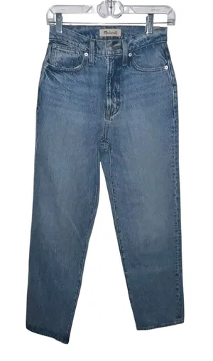 Madewell The Perfect Vintage Straight Jean Medium Wash Blue Denim Women W23 New thumbnail 1