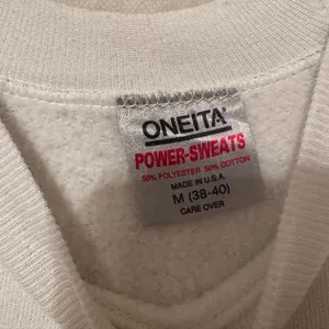 Vintage Oneita Ugly Christmas Sweatshirt 90s Santa Reindeer Cottage Size Med thumbnail 2