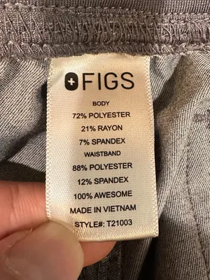FIGS Livingston Basic Scrub Pants Large Graphite Gray Straight Leg T21003 thumbnail 5