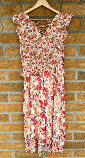 Anthropologie FIG & FLOWER boho dress large thumbnail 1