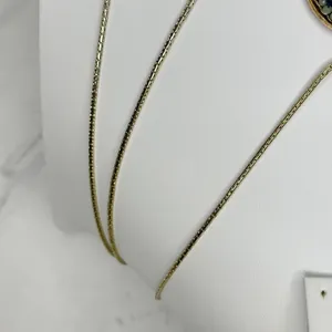 Chico's Layered Gold Tone Necklace Stone Cabochon Pendants ✨ thumbnail 9