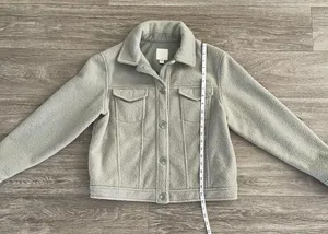 Joie mint green soft fleece button front jacket - medium thumbnail 7