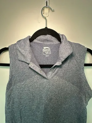 Slazenger Women's Small Golf Blue Sleeveless V-neck Collared Top thumbnail 2