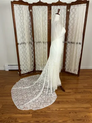 Beautiful Galina Lace Slip Wedding Gown thumbnail 5