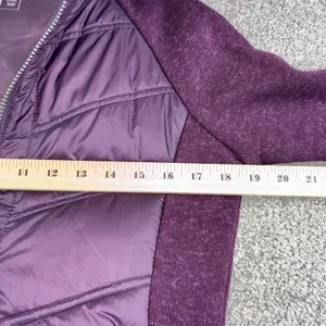Mondetta‎ Womens M Purple Quilted Fleece Lined Full Zip Hooded Jacket Athletic thumbnail 5