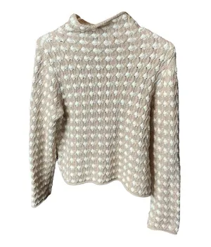 Anthropologie Sleeping on Snow Popcorn Turtleneck Sweater Women’s Size Small thumbnail 10