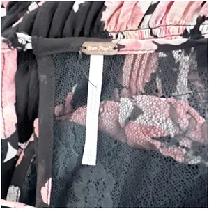 Free People Daphne Floral Blouse Midnight Combo Size Large Black Pink Whimsigoth thumbnail 8