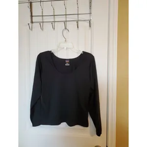 Patagonia Capilene Baselayer Long Sleeve top Size M Black Made In USA thumbnail 2