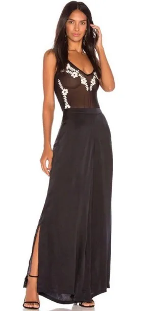 Cleobella Ainsley Black Satin Wide Leg Pants S thumbnail 2