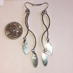 Elegant Silver Tone Boho Dangle Earrings thumbnail 5