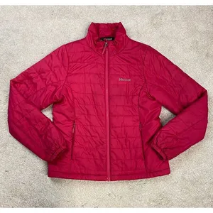 Marmot Full Zip Pink Puffer Jacket Size S thumbnail 1