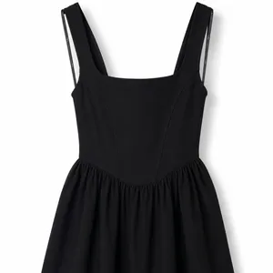NEW Lulus Gazelle Black Ponte Knit Square Neck Princess Skater Mini Dress XS thumbnail 7