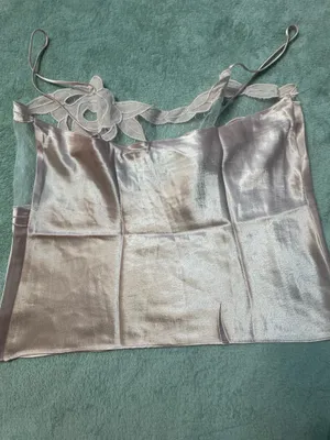 Vintage Victoria's Secret Does 20s Pink Floral Poly Satin Crop Cami Top thumbnail 5