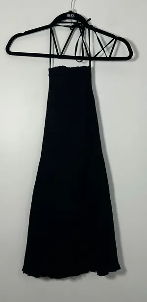 Free People Black Smocked Iyla Dress Size Small NWT thumbnail 1