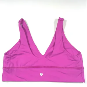 Lululemon Align V-Neck Bra Size 14 Pow Pink Yoga Pilates Barre Buttery Soft EUC thumbnail 3