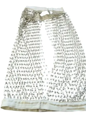 Vintage Rhinestone mesh halter top size small Silver thumbnail 3