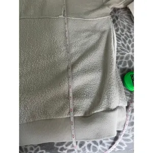 Urban Outfitters Quarter Zip Hoodie Small Cream Coastal Chic Oversized Soft Cozy thumbnail 5