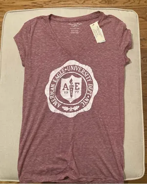 American Eagle Maroon Graphic Tee thumbnail 1