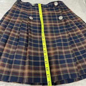 Tracy Evans Vintage size small wrap around vintage plaid skirt rayon blend made in the USA thumbnail 11