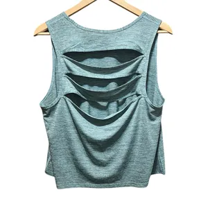 Rainbeau Heathered Green Boxy Soft Tank Top‎ Size Large thumbnail 5