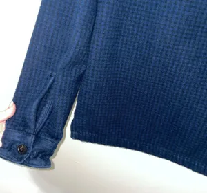 Abercrombie Relaxed Fit Navy And Black Small Plaid Shacket thumbnail 4