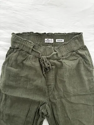 Hollister Olive Green Drawstring Joggers thumbnail 2