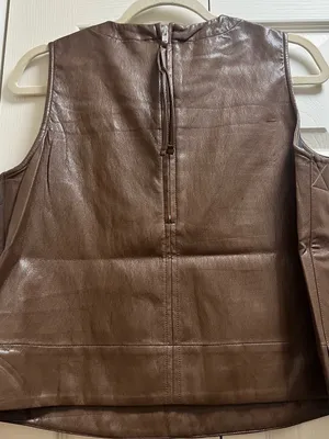 Velvet Heart Brown Leather-Look Sleeveless top thumbnail 4