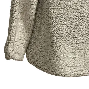 Elodie Women's Gray Sherpa Fleece 1/4 Zip Pullover‎ Jacket L thumbnail 12