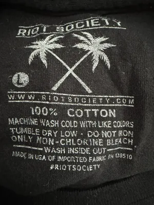 riot society Black Tee with Orange Bear Graphic thumbnail 4