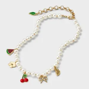 SUGARFIX by BaubleBar Farmer's Market Charm Pendant Necklace‎ - Multicolor - NWT thumbnail 1