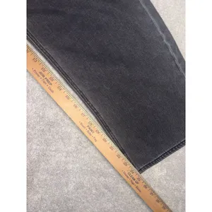 American Eagle Wide Leg Crop Black Washed Jeans Vintage Style Waist 6 Short thumbnail 10