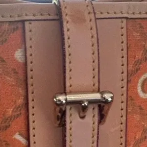 Dooney & Bourke Large Tote Bag Purse Tangerine Canvas Leather Designer‎ Monogram thumbnail 12
