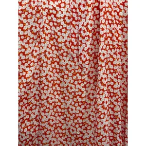 Lulus‎ Red Floral Daisy Ruffle Midi Dress Women Small Cottagecore Boho Romantic thumbnail 5