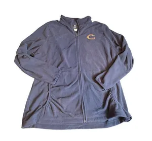 Chicago Bears Full-Zip Fleece Jacket XXL Navy Blue thumbnail 1