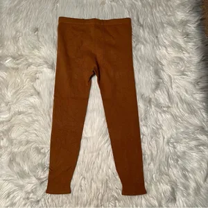 Women's‎ Knit Legging Pull On Tan Rust Brown Sweater Warm Cropped Mid-Rise thumbnail 6