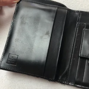 Fendi Zucca Monogram Wallet Black Canvas & Leather Silver HARDWARE thumbnail 3