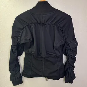 NEW Free People Movement Foundation Ruched Seam Jacket in Black Bomber Jacket thumbnail 8