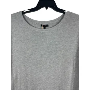 Quince Womens XL Gray Cotton Cashmere Blend Relaxed Short Sleeve Sweater NWT thumbnail 3