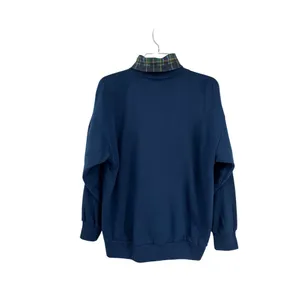 Vintage Basic Editions Turtleneck Sweatshirt Womens M Teddy Bear Plaid USA thumbnail 2