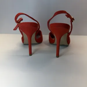Aldo Stessy‎ slingback pointed-toe heels in a bright coral thumbnail 8