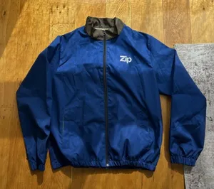 Royal Blue Zip Lightweight Windbreaker Jacket MEDIUM thumbnail 1