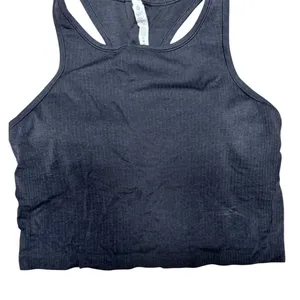 Lululemon Ebb to Street Cropped Racerback Tank Top Black‎ Women's Size 12 thumbnail 5