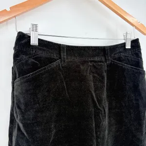Ann Taylor Loft Velvet Mini Skirt Sz 2 Black Indie Gothic Y2K Holiday Academia thumbnail 3
