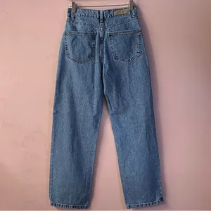 Cotton On Medium Wash Blue Ripped Knee Loose Straight Jean Size 4 EUC thumbnail 10
