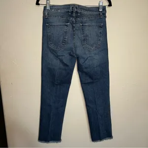 McGuire Gainsbourg Exposed Button Fly Raw‎ Gem Crop Denim Jeans thumbnail 10