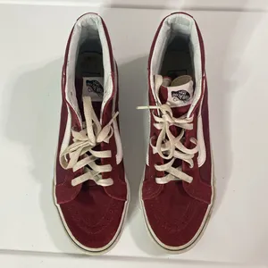 Vans Off the Wall Burgundy High Top Suede Skate Sneakers women’s size 8 thumbnail 4