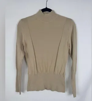 Westbound Light Tan Ribbed Sweater thumbnail 1