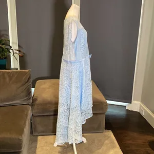 Women’s Blue Floral Lace High Low Cocktail Party Bridesmaid Dress Size XL NEW thumbnail 9