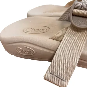 Chacos Chillos Slide Sandal Womens 11 Tan Beige Chevron Adjustable Straps J106592 thumbnail 4